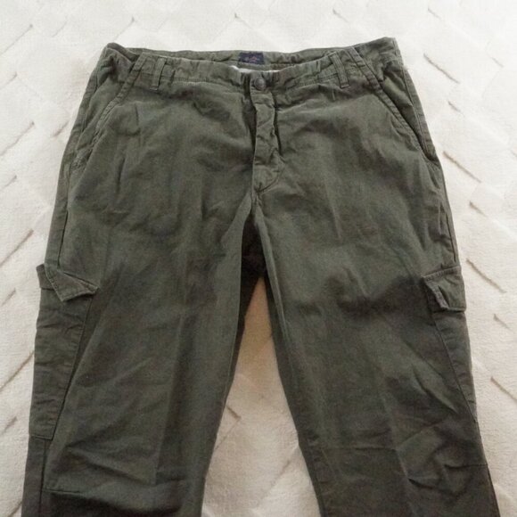 Good Man Brand Chino Pants Mens 36x34 Green Flat Front - Picture 2 of 12